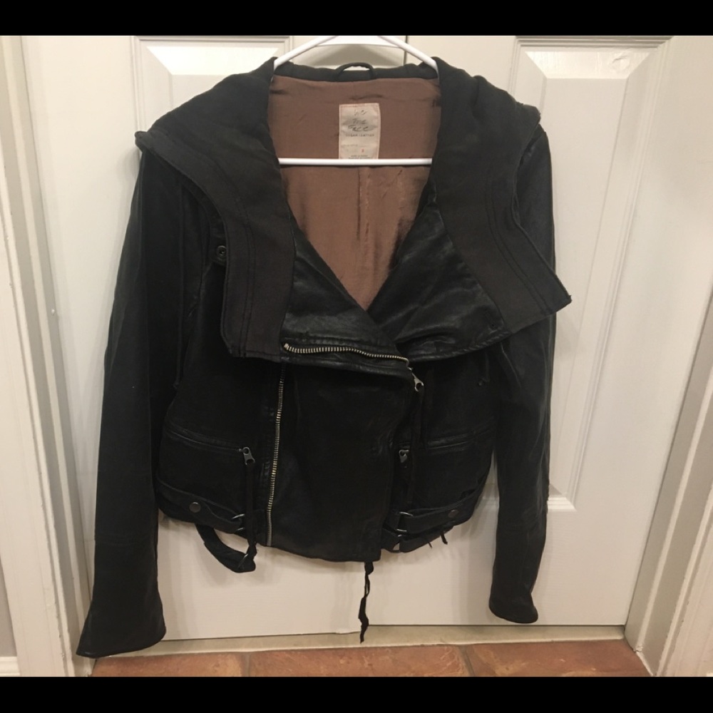 Free people Cleo vegan suede moto jacket